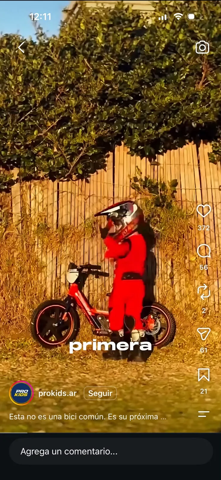 Reel de PRO KIDS: Su primera moto