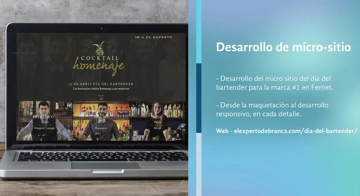 Micrositio del Día del Bartender de Fernet Branca