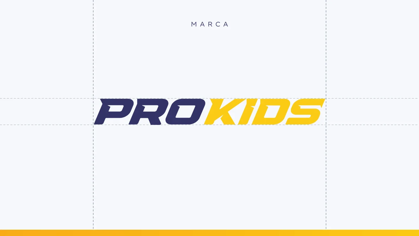 Página del manual de identidad: logotipo de PRO KIDS
