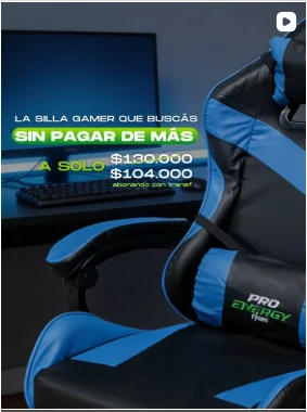 Publicación de PRO ENERGY Home: La silla gamer que buscás